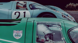 motorsportsarchives:   Derek Bell and David Piper on the grid in 917s Porsche Salzburg. 