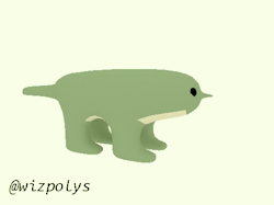 wizpolys:  00305 - A Lizard, Or Something Very Much Like One - 400 Polygons  God that&rsquo;s so fucking good 