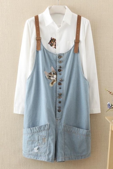 jollyenthusiastsublime:  Cute Cat T-shirt // T-shirt Blouse //  Blouse  Blouse //  Blouse  T-shirt // Denim Overall 