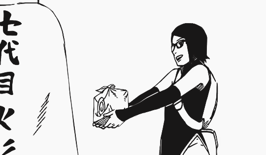 nonpareilempire:  fuckyeahsasusaku:Sarada… When I saw you back there, it remind