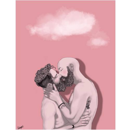 The lovers #art #artist #artwork #happylife #happymoment #thelovers #love #man #beard #beards #samue