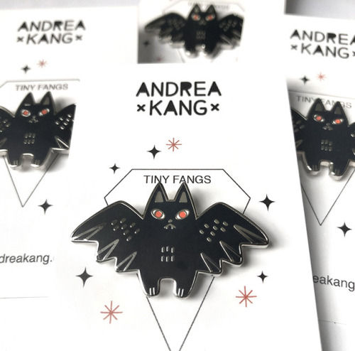 Tiny Fangs hard enamel pins are available now on my shop! 15% off entire order now thru Sun Nov. 25t