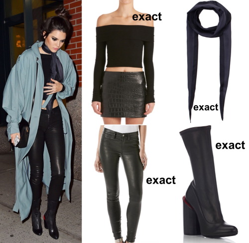 allthingskendall: Kendall was spotted out in NY last night wearing this exact Are You Am I Bianca To