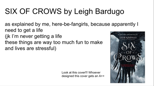 misswendyd: lbardugo: here-be-fangirls: SIX OF CROWS by @lbardugo, as explained by me. Someone shoul