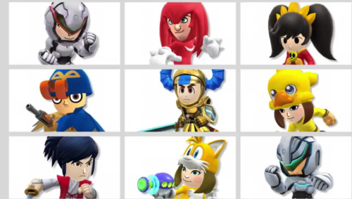 ssb4dojo:New Mii Fighters including Takamaru, Ashley, Tails and Knuckles