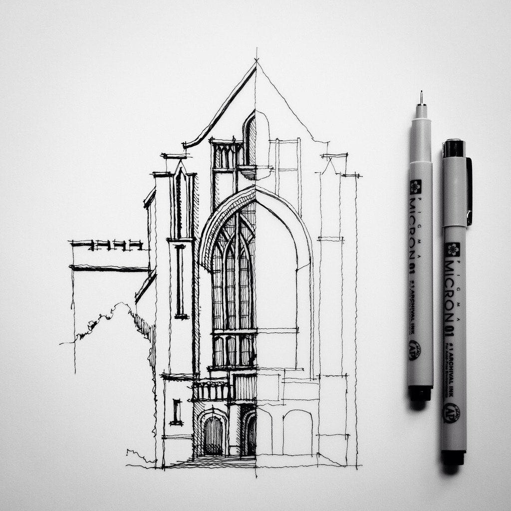 chess pieces #sketch #drawing, Dan Hogman