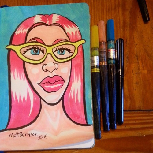 Drawing random portraits of no one. #mattbernson adult photos