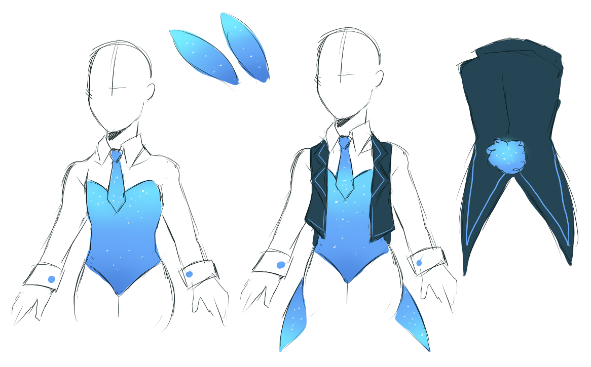 for the cosplay anon! here’s just a real quick messy ref hahaits super easy just