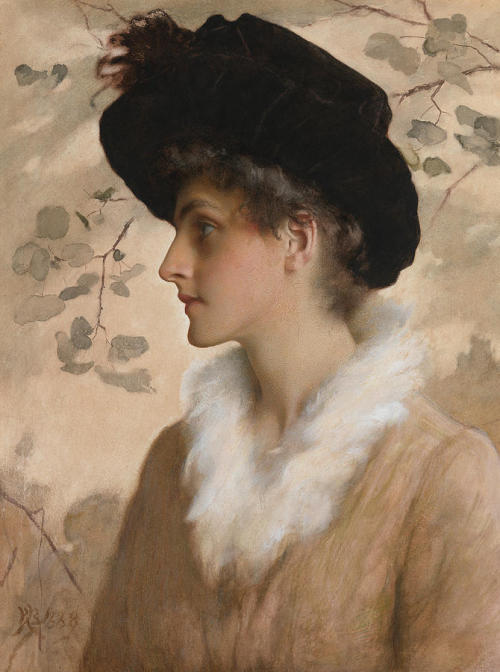 George Henry Boughton: Portrait of a Lady, 1888.