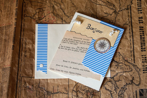 morningbirdphoto:  Bonjour Nautical Card on Flickr. by morningbirdphoto