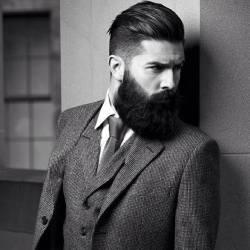 rhubarbes:  Beard and Tweed suit. (via Hook Motors)