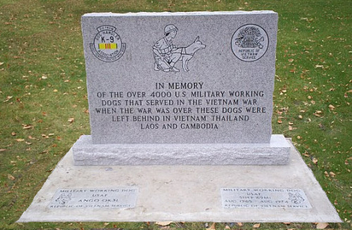 vietnamwarera: Memorial for military service dogs of the Vietnam War, Fort Benton, Montana.