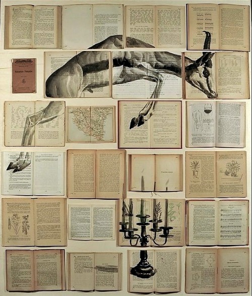crossconnectmag: Paintings on Vintage Books by Ekaterina Panikanova Ekaterina Panikanova (born 