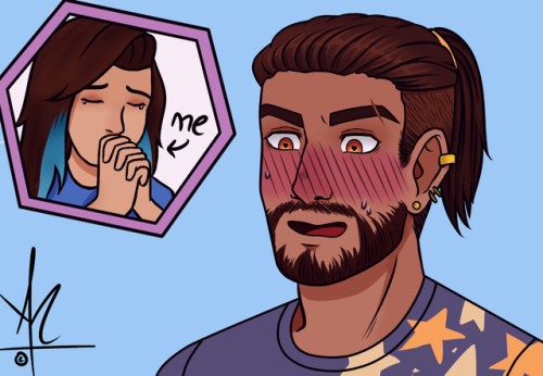 passingthegravesoftheunknown:  Damien Bloodmarch stole my dadsona’s heart and mine at the same time, what a guy. Seriously, I love Damien so much, you have no idea.Also my dadsona’s name is Alex Salcedo, show him some love.[DO NOT REPOST MY ART]