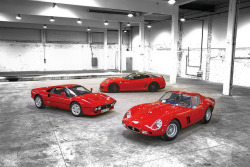 petrolsexual:  Ferrari GTO Generations by