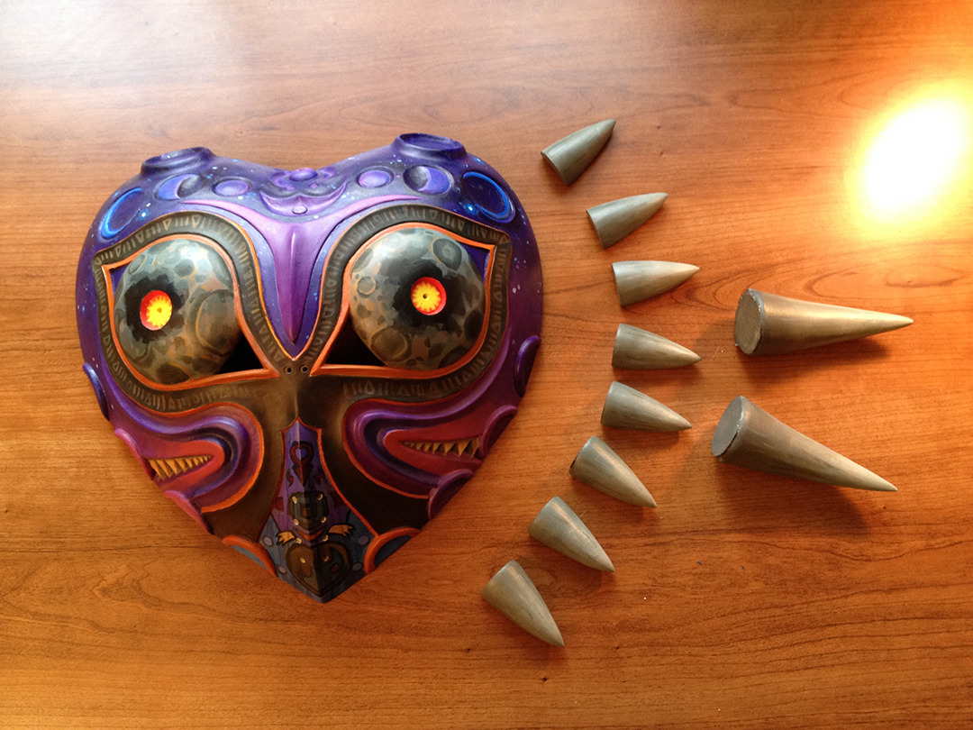 melissakking:  I painted this Majora’s mask for a kickstarter Fangamer is going