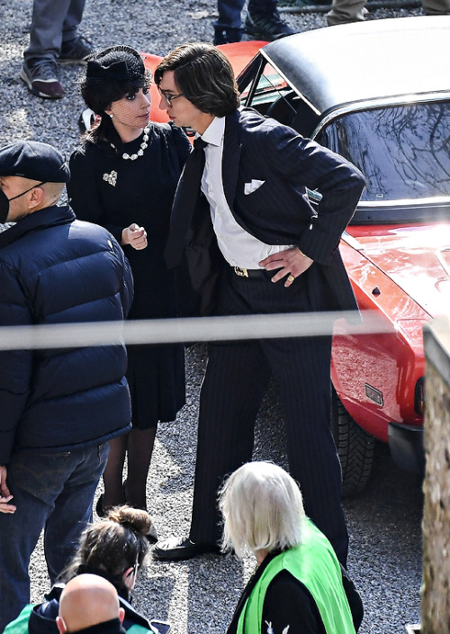 driverdaily:ADAM DRIVER & LADY GAGAfilming House of Gucci in Milan, Italy • March 13, 2021