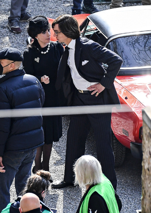 ADAM DRIVER & LADY GAGAfilming House of Gucci in Milan, Italy • March 13, 2021