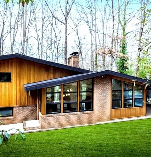 Exterior - Midcentury ExteriorInspiration For A Large 1950s Brown Split-level Wood Exterior Home Remodel