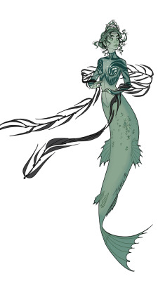 jenna-ygray:  MerMay Day 15Kelp Mermaid and a little bit of my process work (Normally there’s a gesture stage before construction phase but in this case it started from either her torso or tail