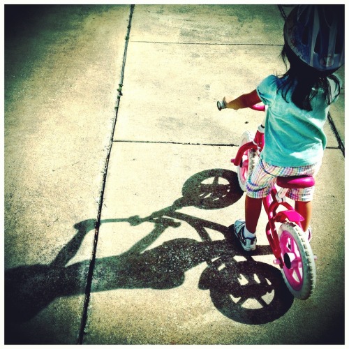 overthehillmtb: Working with my daughter today on the “Strider”, she’s getting close!