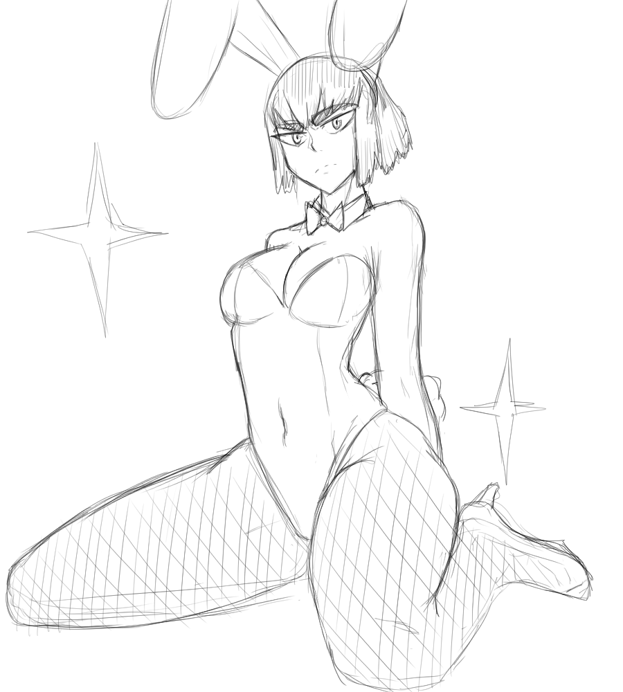 zeromomentaii:    Sketched some Bunny Girl Satsuki.  Couldnt resist.     Also another