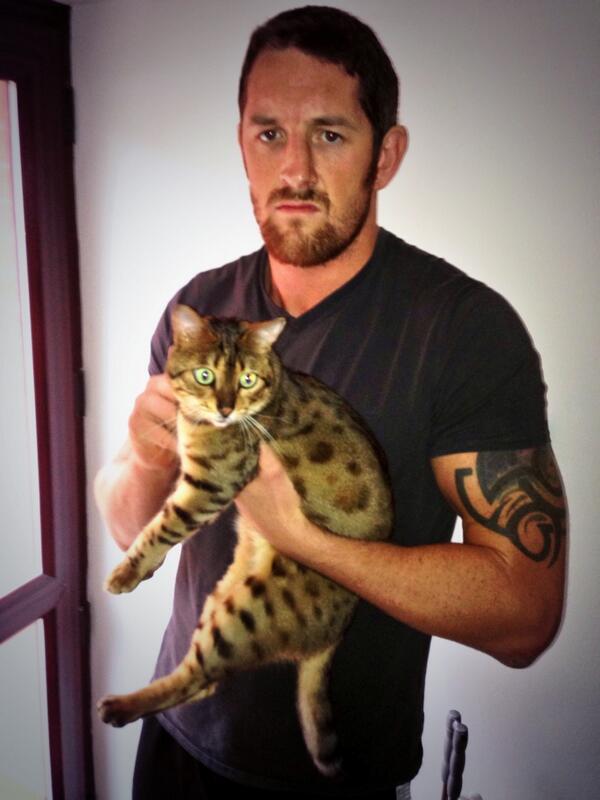 spookybr0ses-blog:  @WadeBarrett: Say hello to my little friend.   Adorable&hellip;and