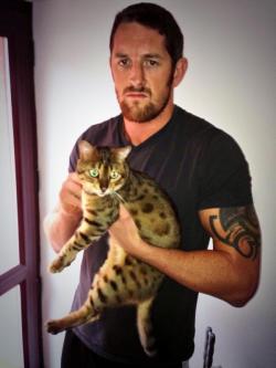 spookybr0ses-blog:  @WadeBarrett: Say hello to my little friend.   Adorable&hellip;and the cat looks nice to.