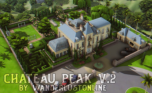 Chateau Peak V.2 ️ - Residential Lot   Hey everyone! I have recently started building CC-free builds