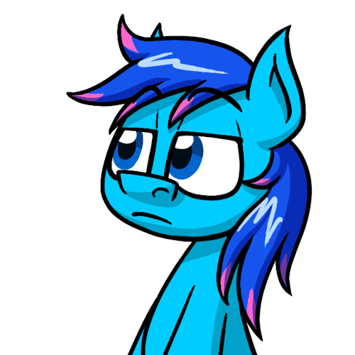 arosu-sama:alittleofsomethingarts:I did a small art trade with @helpabluehorse mod! It’s 12th of January in my timezone so I’m postin it “early” :P I hope you like it!~ <3Lookie, I did an animation! Blue is getting angry at something x3x3 Cute~!