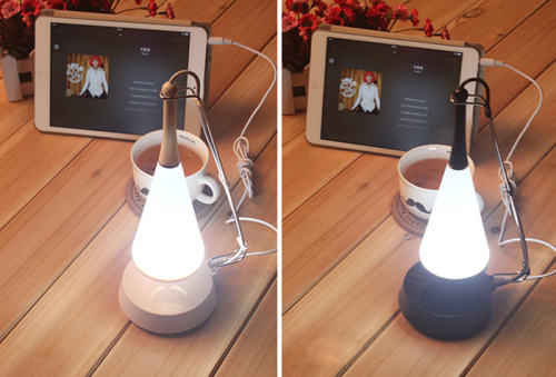 gearbestlife:Creative Wireless USB Touch Sensor Desk Lamp Night Light with Bluetooth Speaker Music P