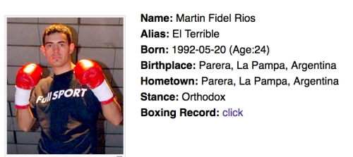 notdbd: Boxer Martin Fidel “El Terrible” Rios of Argentina, weighing in naked for his October 2015 f
