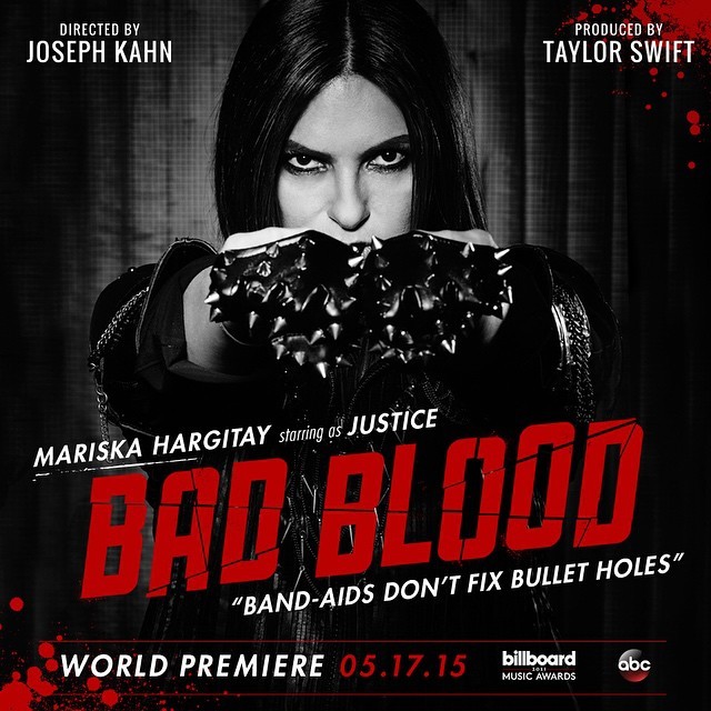 taylorswift:  Meet Justice.  @therealmariskahargitay  #BadBloodMusicVideo