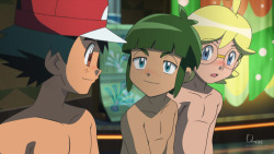 th3dm0n:Boys’ night… :3 Original Artwork (Screenshot) is from the Pokemon XY&amp;Z Anime Series, Episode “Kunoe Gym-sen! Utsukushiki Fairy no Wana!!”, edited by dm0n. © Names &amp; Characters are Copyrighted by Pokémon/Nintendo. No copyright