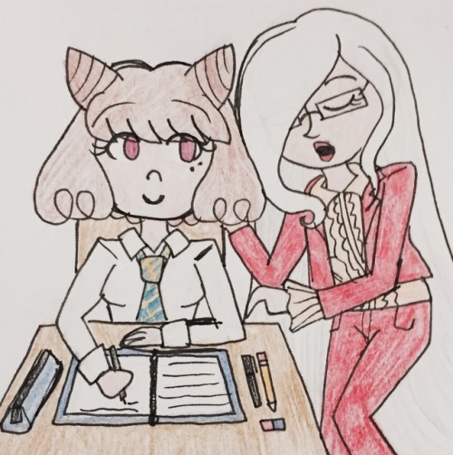 skeletonschoolgirl:  AU where Jeanne is Cassidinae’s teacher??? And some regular Cass’ Third pic is how she introduces herself to other witches because everyone’s so much older than her and she doesnt know how to handle it