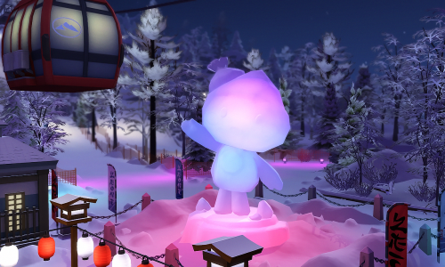 A Selfie Of Chiyo And Her Dad At The Festival Of Snow  *ft.her Friends Photobombing In The Background*