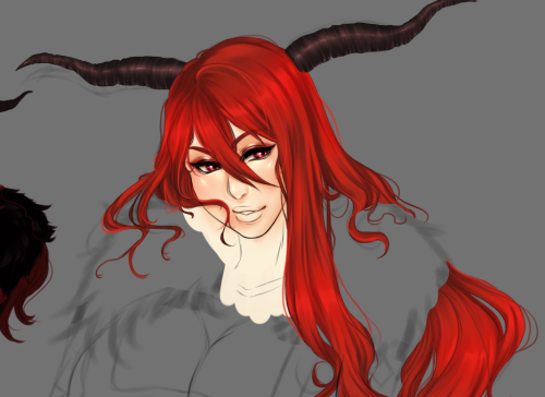 I haven’t been able to touch this in over a week just due to working on other things, blargh! I need a new layout so bad, but anyway HORNS. Yes Horns are so much fun I need to work on them though a lot.  Also redoing the lips im not happy with em