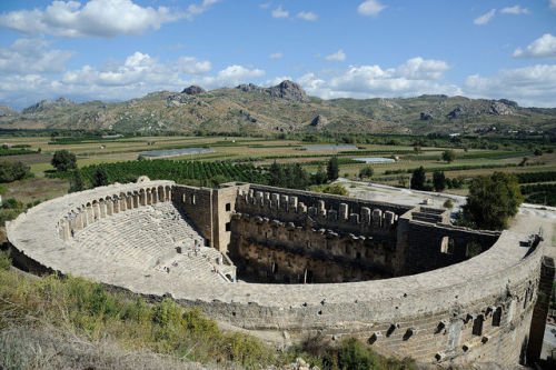 The Roman theatre in Aspendos, Turkey.