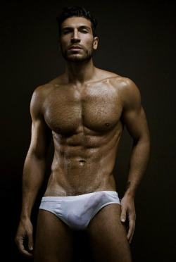 malegalore:  Valerio Pino shows his boner in underwear