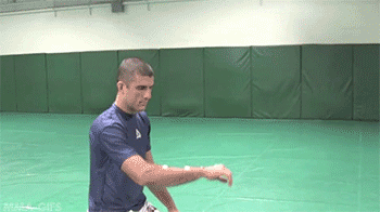 mma-gifs:  Gracie Challenge #3: 4 Quarter Challenge! Place four quarters on your