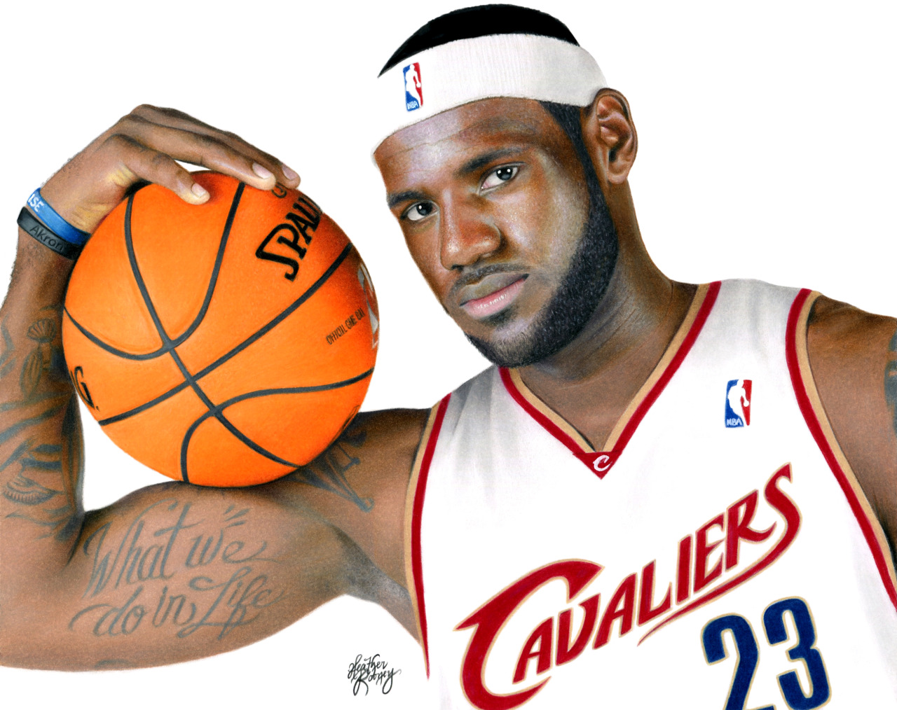 Heather Rooney Art — Colored pencil drawing of LeBron James