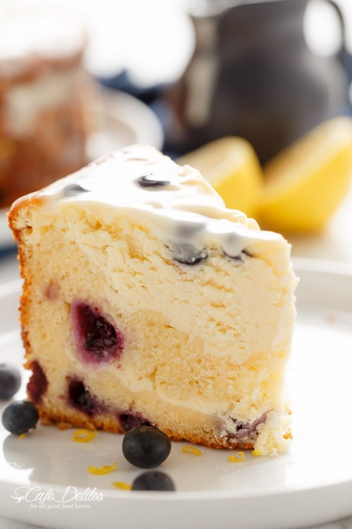 Blueberry lemon cheesecake cake