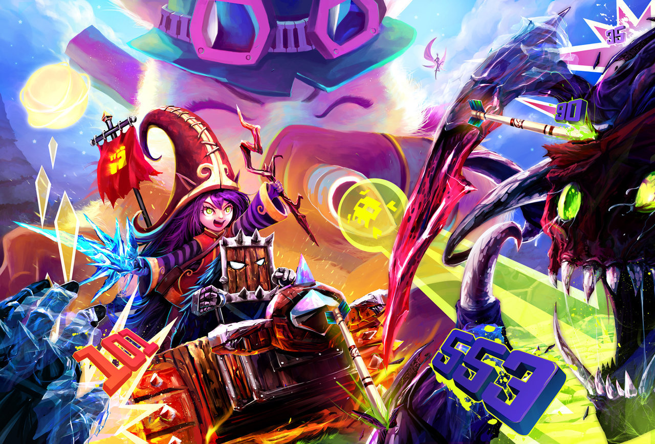 leagueofchupp:  Sion, Shaco and Lulu by narm
