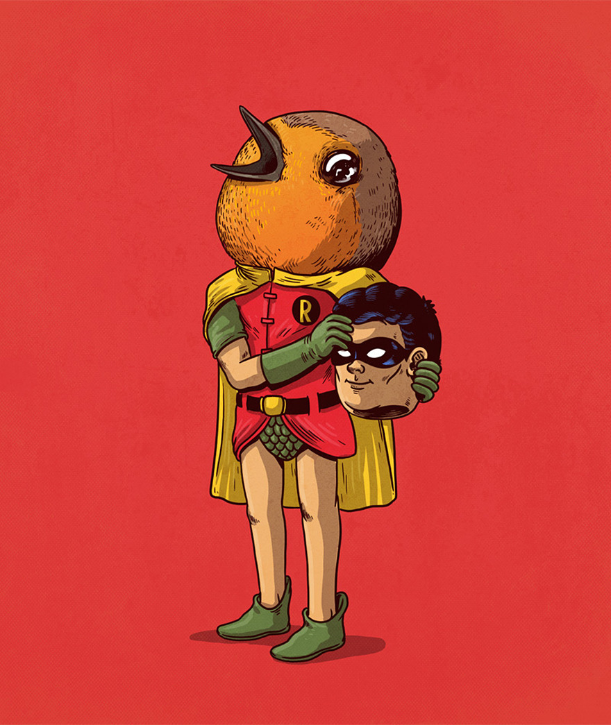 really-shit:  Icons Unmasked Out of this world character mashups from Chicago-based