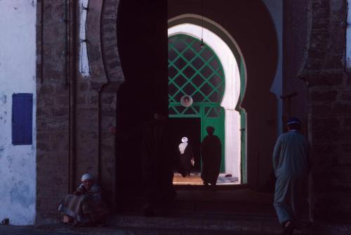 morobook:Morocco.Town of Essaouira. The entrance of the Grand Mosque.1987