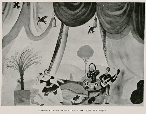 André Derain (1880-1954), ‘Curtian Sketch’, “La Boutique Fantasque”, 1919Sou