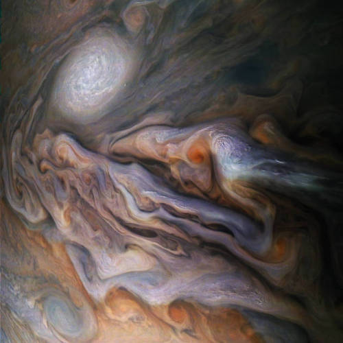 Jovian Close Encounter A multitude of magnificent, swirling clouds in Jupiter’s dynamic North 