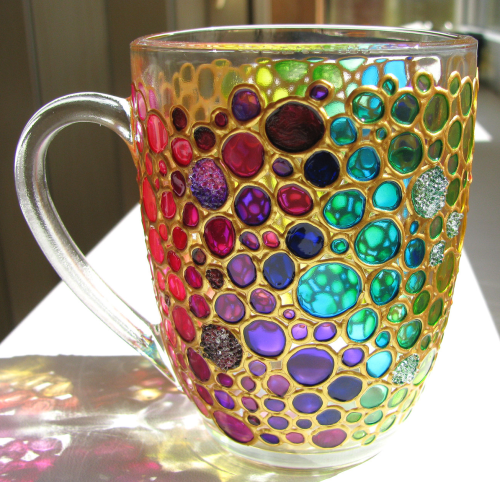 sosuperawesome:Handpainted suncatcher, mug, cup and teacup by ArtMasha on Etsy• So Super Awesome is 