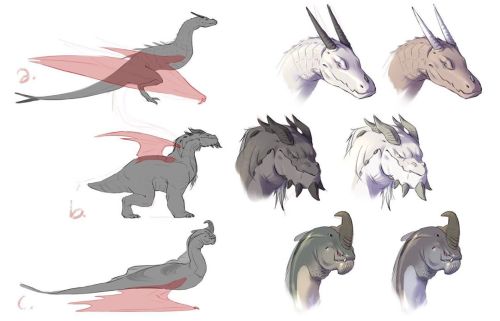 Dragon concepts for the illustration I posted earlier ..#dragons #conceptart #concepthttps://w