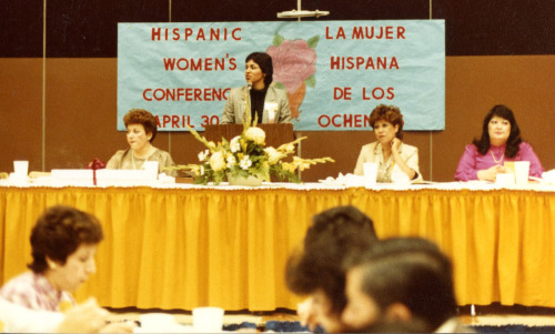 From our newly processed Olga and Bidal Aguero Papers: a photo from Lubbock’s Hispanic Women’s Confe